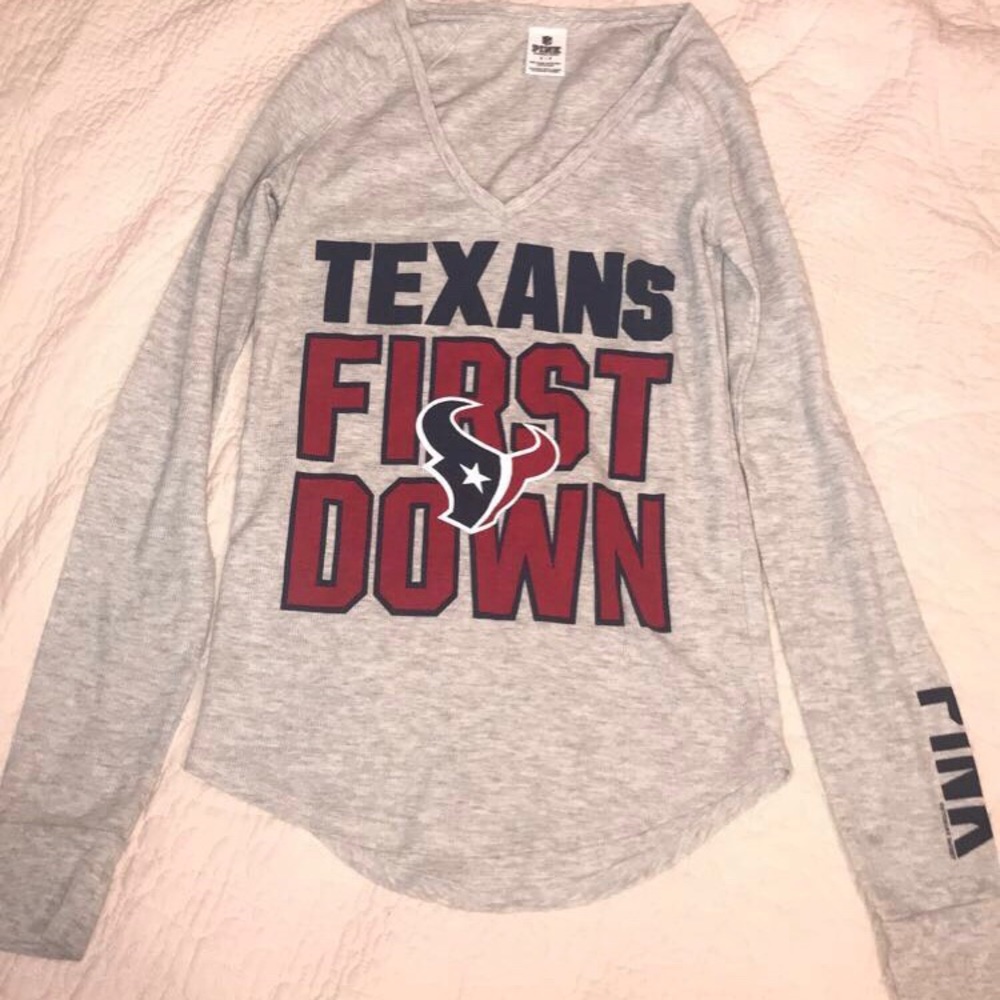 VS Pink Texans Long sleeve